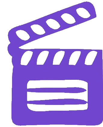 Clap de cinéma violet
