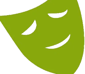 Masque de théâtre vert